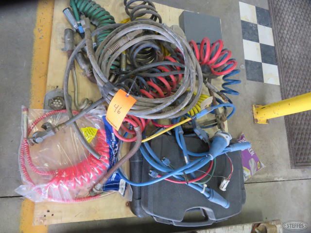 Pallet of air line and light cords